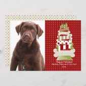 Cartes de Noël pour animaux | Stock d'invitation d (Devant / Derrière)