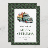 Cartes de Noël pour camions à Buffalo Vert (Devant / Derrière)