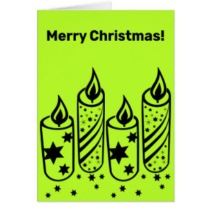 Cartes de Noël pour chaux-chandelles noires