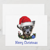 Cartes de Noël pour chiens (Devant / Derrière)