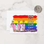 Cartes de Noël pour hommes gais (Devant/Arrière en situation)