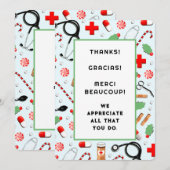 Cartes de Noël pour infirmières (Devant / Derrière)