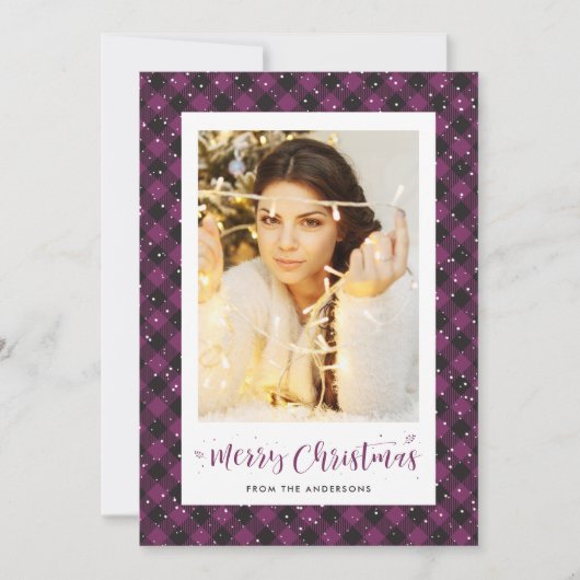 Cartes de Noël pour la photo de neige Plaid de Buf (Devant)