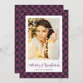 Cartes de Noël pour la photo de neige Plaid de Buf (Devant / Derrière)