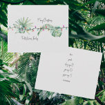 Cartes de Noël pour le feuillage et les lumières t<br><div class="desc">Foliage Tropical Simple Nom de famille et noms sur le dos. Message.</div>