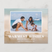 Cartes de Noël pour les photos de plage de sable e (Devant)