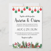 cartes de Noël pour mariage avec une typographie é (Devant)