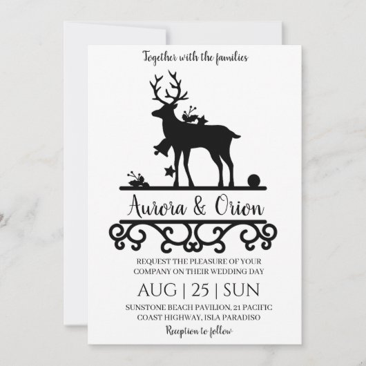 cartes de Noël pour mariage avec une typographie é (Devant)