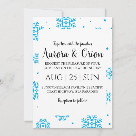 cartes de Noël pour mariage avec une typographie é (Devant)