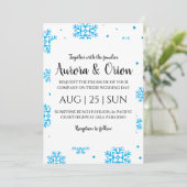 cartes de Noël pour mariage avec une typographie é (Debout devant)