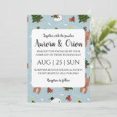 cartes de Noël pour mariage avec une typographie é (Debout devant)