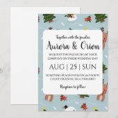 cartes de Noël pour mariage avec une typographie é (Devant / Derrière)