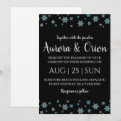 cartes de Noël pour mariage avec une typographie é (Devant / Derrière)