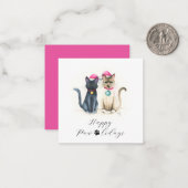 Cartes de Noël pour petits chats (Devant/Arrière en situation)