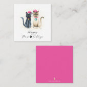 Cartes de Noël pour petits chats (Devant / Derrière)