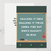 Cartes de Noël pour professeur drôle (Devant / Derrière)