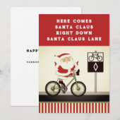 Cartes de Noël pour vacances à vélo (Devant / Derrière)