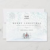 Cartes de Noël professionnelles avec logo et code  (Devant)