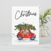 Cartes de Noël-Pups avec arbre (Debout devant)