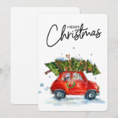 Cartes de Noël-Pups avec arbre (Devant / Derrière)