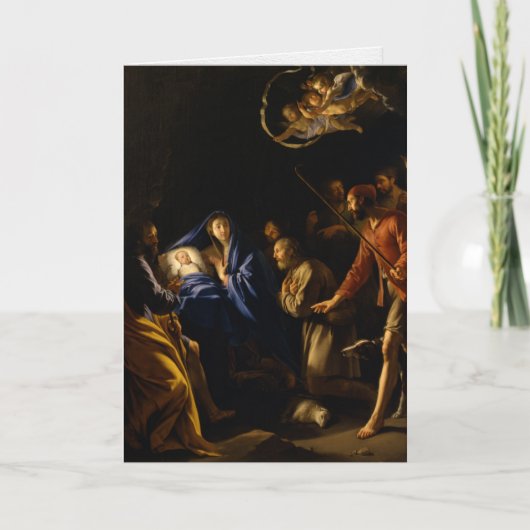 Cartes de Noël religieuses | Bergers adoration 11 (Devant)
