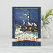 Cartes de Noël religieuses de l'Église vintage (Debout devant)