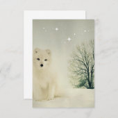 Cartes de Noël Renard d'hiver (Devant / Derrière)