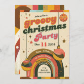 Cartes de Noël rétro groovy – Inspirées des années (Devant / Derrière)