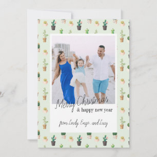 Cartes de Noël Retro Photo Cactus Désert