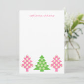 Cartes de Noël rose et vert (Debout devant)