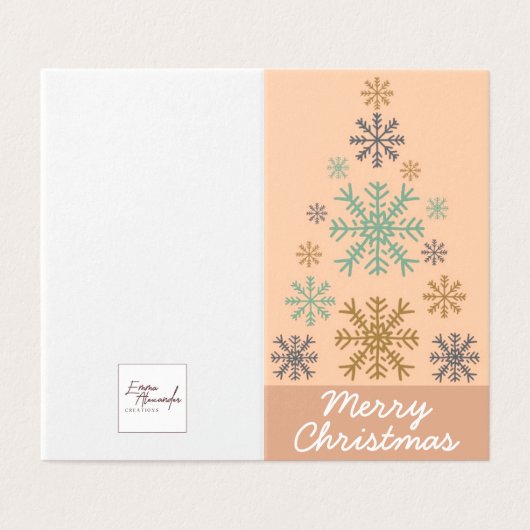 Cartes de Noël rose moderne Pack de 25 (Outside Unfolded)