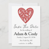 cartes de Noël rouges et vertes pour annoncer vos (Devant)