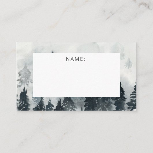 Cartes de Noël Rustique Cabine Forest (Dos)