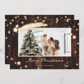 Cartes de Noël Rustique en étoile (Devant / Derrière)