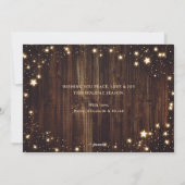 Cartes de Noël Rustique en étoile (Dos)