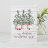 Cartes de Noël Rustiques Arbres (Debout devant)