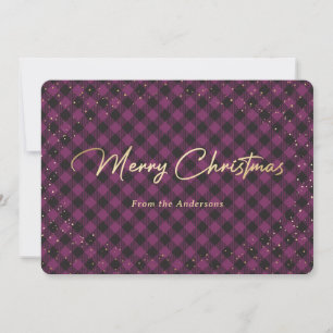 Cartes de Noël simples en or mauve