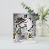 Cartes de Noël Snowman (Debout devant)