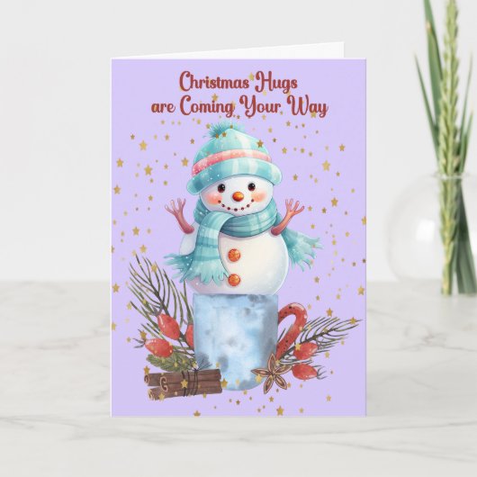 Cartes de Noël Snowman Hugues (Devant)