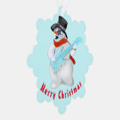 Cartes de Noël Snowmans avec guitare (Droite)