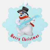 Cartes de Noël Snowmans avec guitare (Verso)