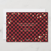 Cartes de Noël Starry Red Buffalo Plaid Photo (Dos)