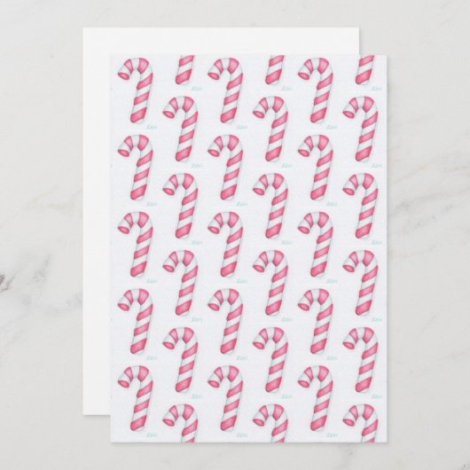 Cartes de Noël sucre de canne (Devant / Derrière)