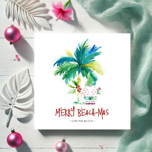 Cartes de Noël tropicales mignonnes