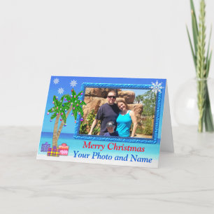 Cartes de Noël tropicales personnalisées avec phot