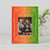 Cartes de Noël uniques 2 Photos Joyeux Fêtes (Debout devant)