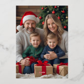 Cartes de Noël uniques 2 Photos Joyeux Fêtes (Verso)