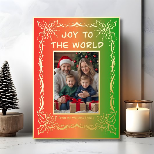 Cartes de Noël uniques 2 Photos Joyeux Fêtes