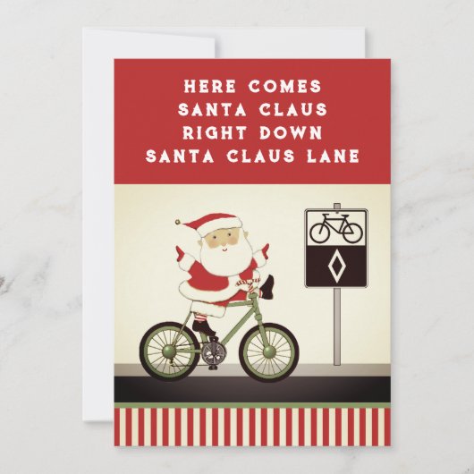 Cartes de Noël Vélo Vacances (Devant)