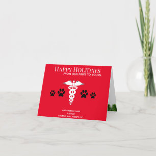 Cartes de Noël vétérinaires, Hôpital pour animaux 